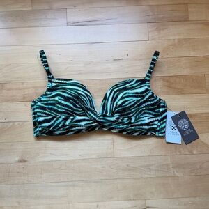 Vince Camuto Zebra Print Bikini Top
